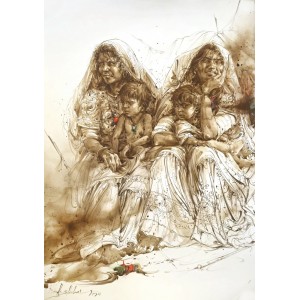Ali Abbas, 19 x 27 inch, Watercolor on Paper, Figurative Painting-AC-AAB-312